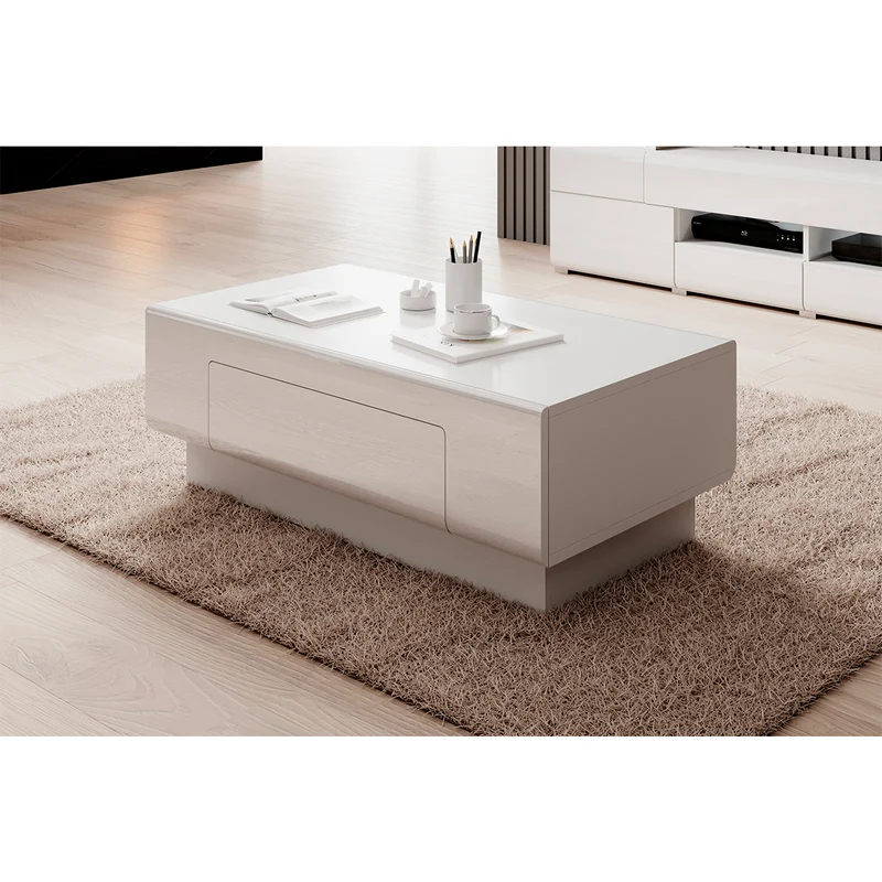 Table basse 1 tiroir Jules Blanc