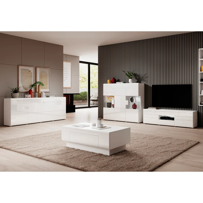 Table basse 1 tiroir Jules Blanc