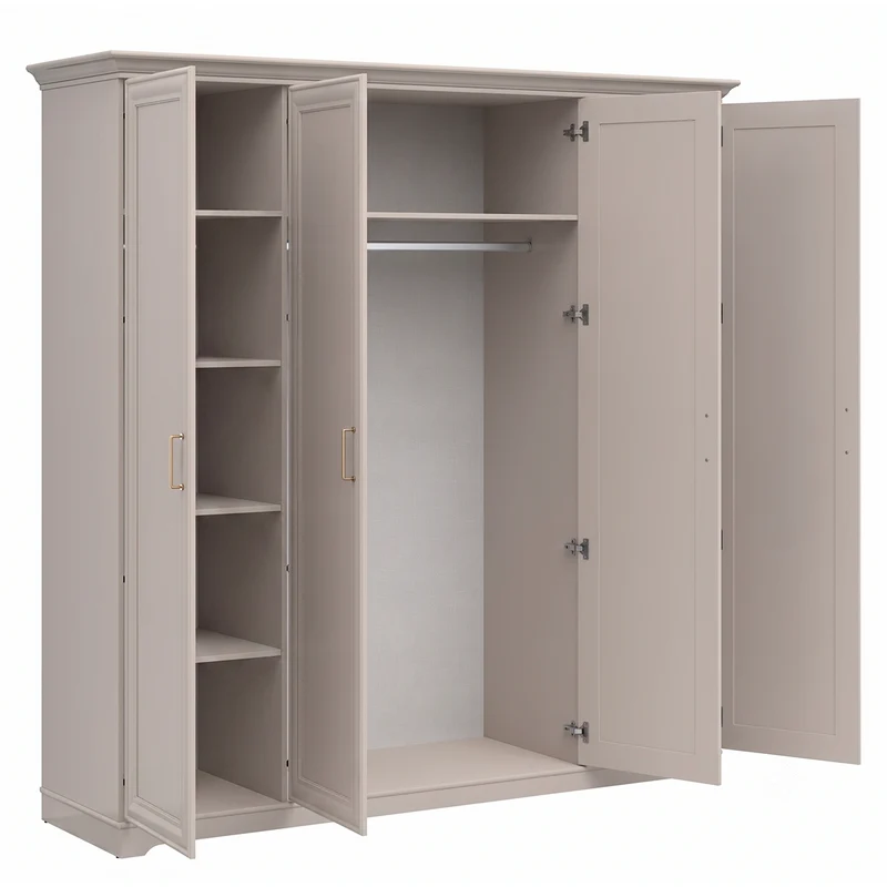 Armoire 4 portes Perle Cachemire