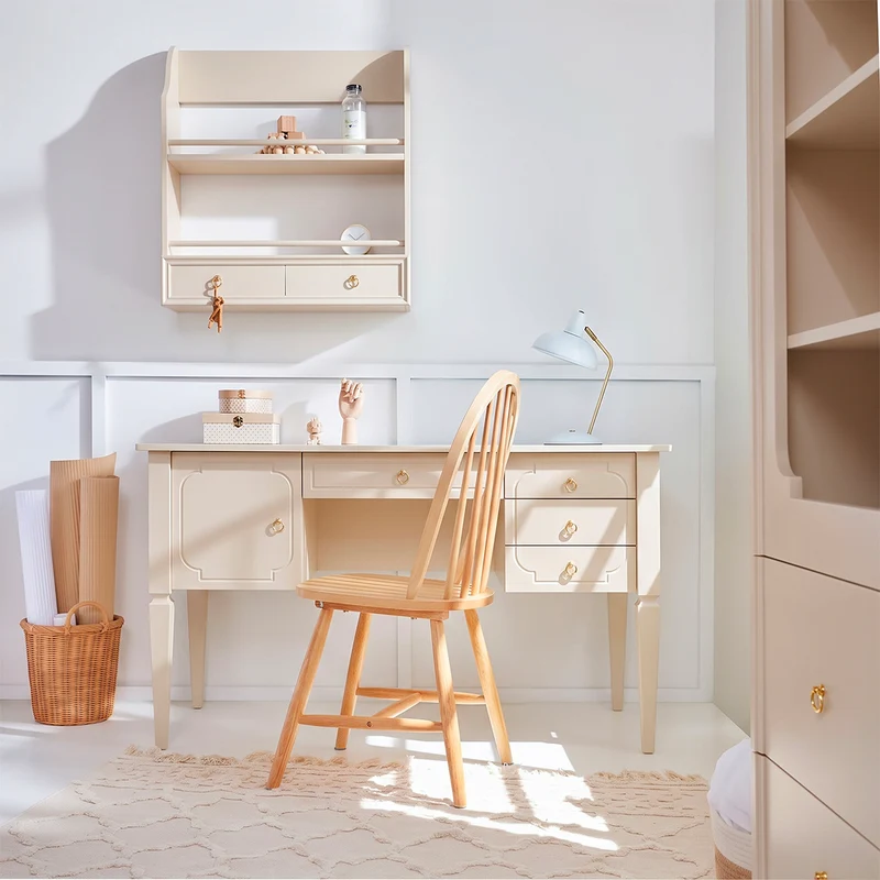 Bureau 4 tiroirs 1 porte Bellamy Royal Beige