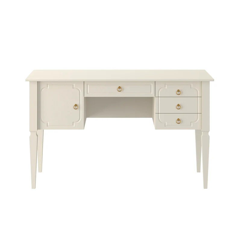Bureau 4 tiroirs 1 porte Bellamy Royal Beige