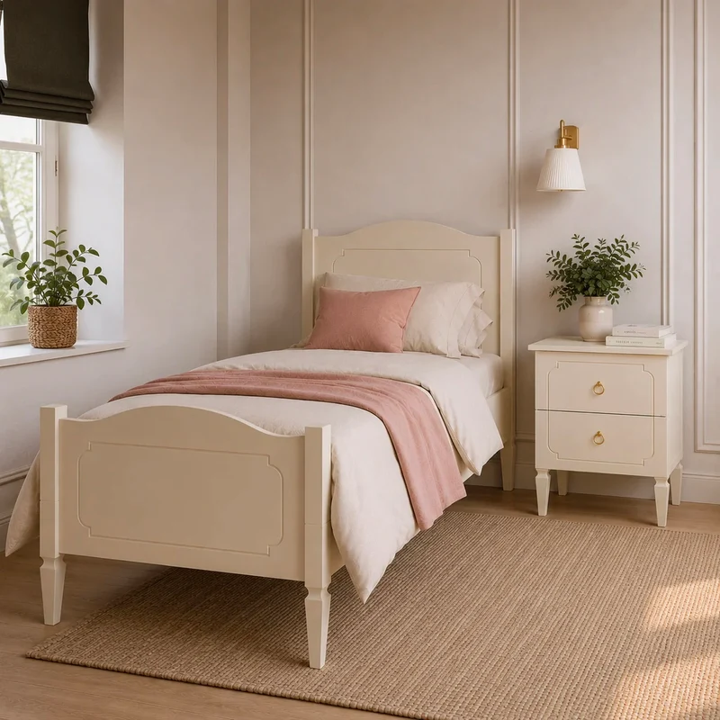 Lit 90x200 sommier inclus Bellamy Royal Beige