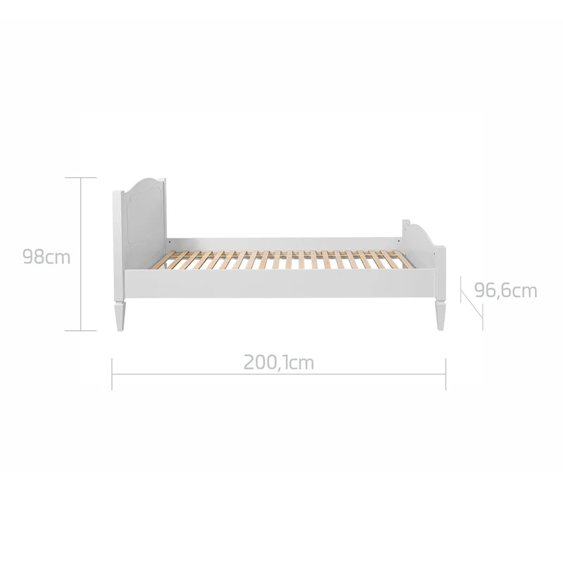 Lit 90x200 sommier inclus Bellamy Royal Beige