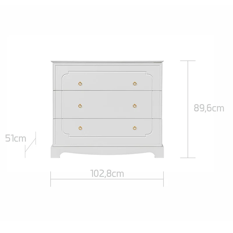 Commode 3 tiroirs et armoire 2 portes Bellamy Royal Beige
