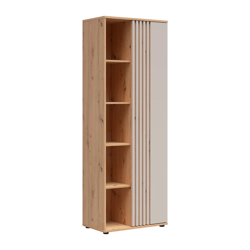 Armoire 1 porte Ezra Cachemire et Bois