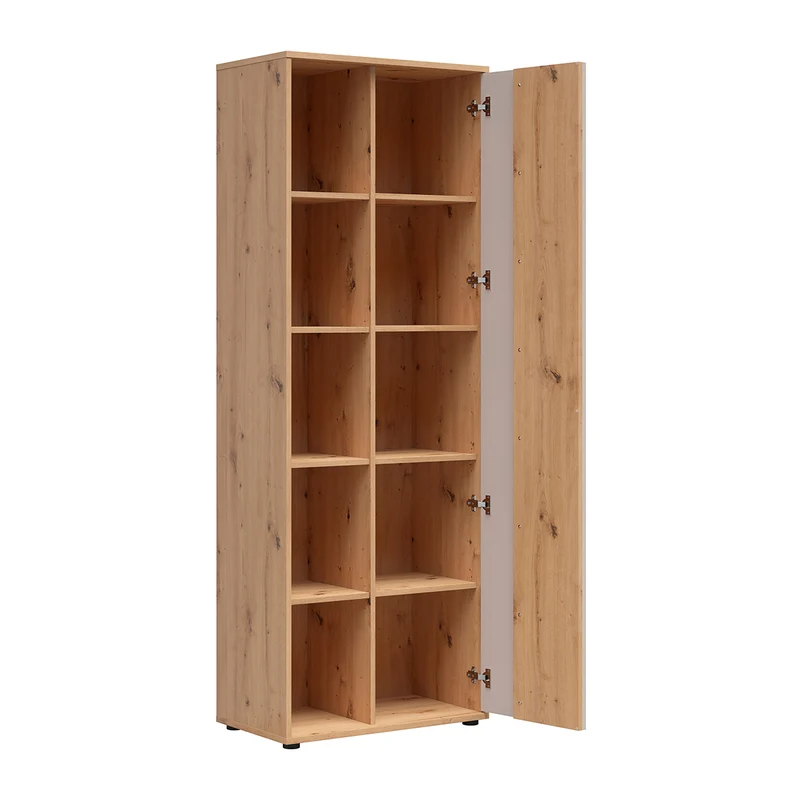 Armoire 1 porte Ezra Cachemire et Bois