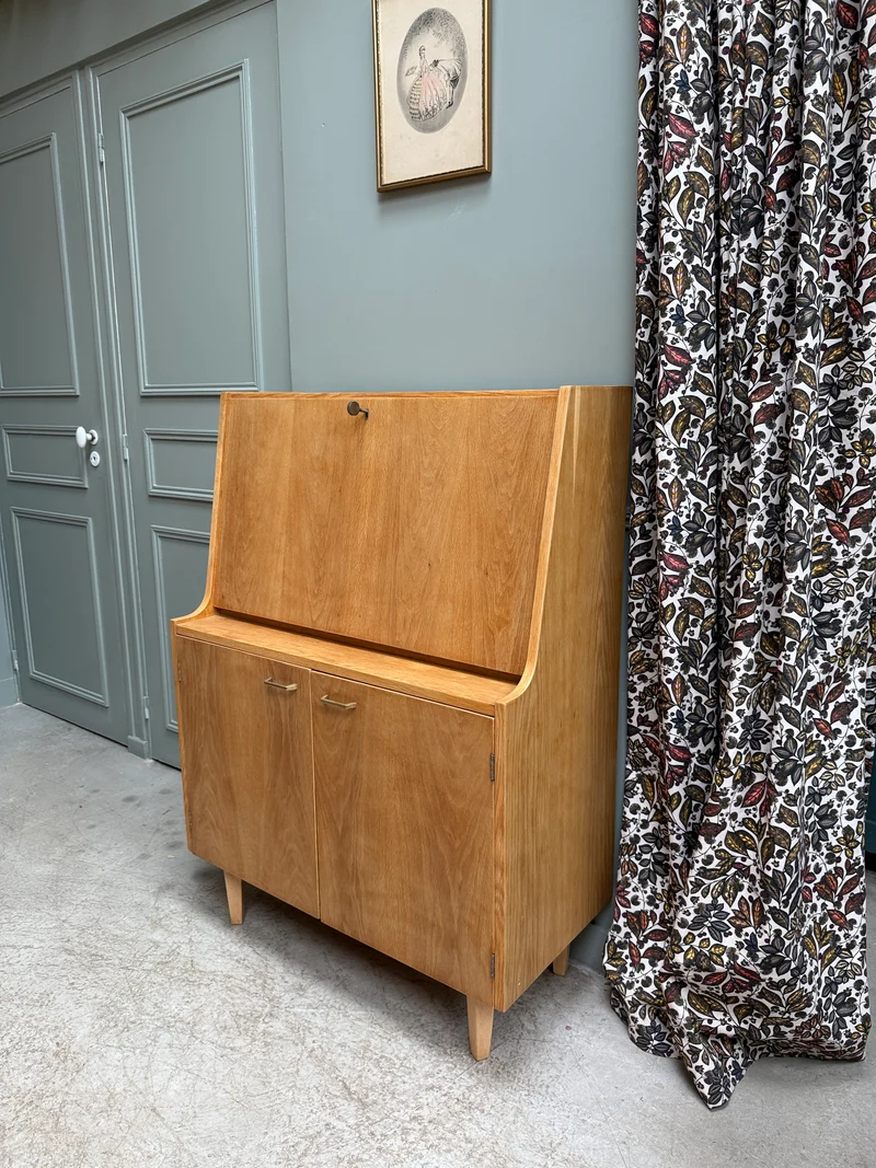 Secrétaire mid-century en chêne