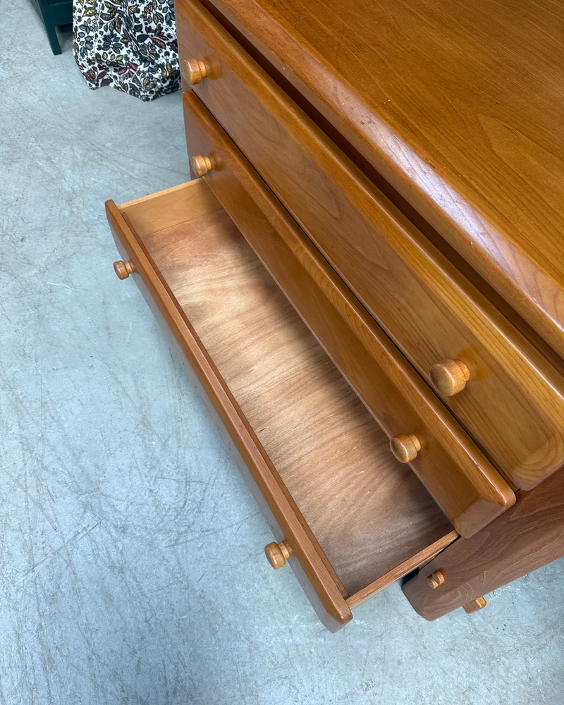 Commode vintage en orme massif