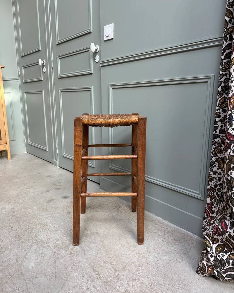 Tabouret paillé vintage