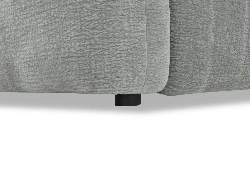 Canapé d'angle en velours tissé gris clair avec dossier réglable ADONIS - Angle droit