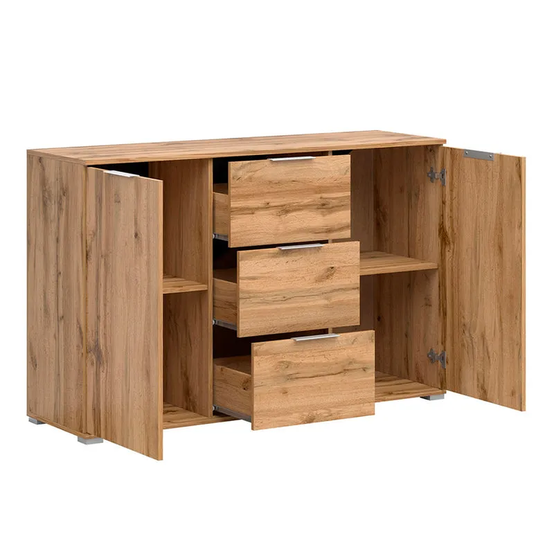 Buffet 2 portes 3 tiroirs Selma Bois