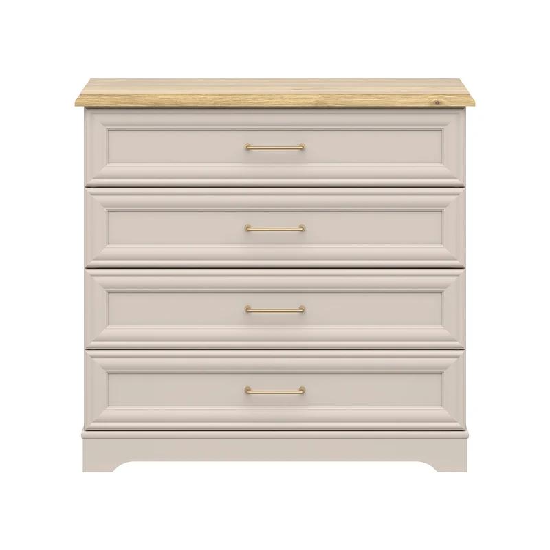 Commode 4 tiroirs Perle Cachemire