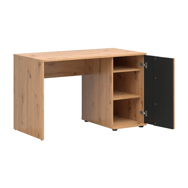 Bureau 1 porte Ezra Bois et Noir