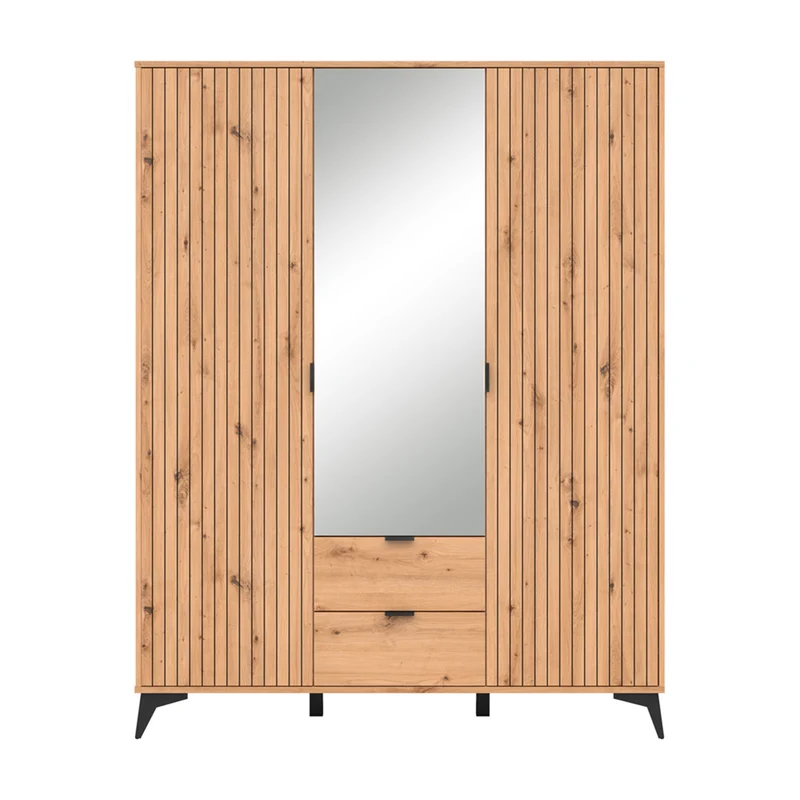 Armoire 3 portes 2 tiroirs Mao Bois