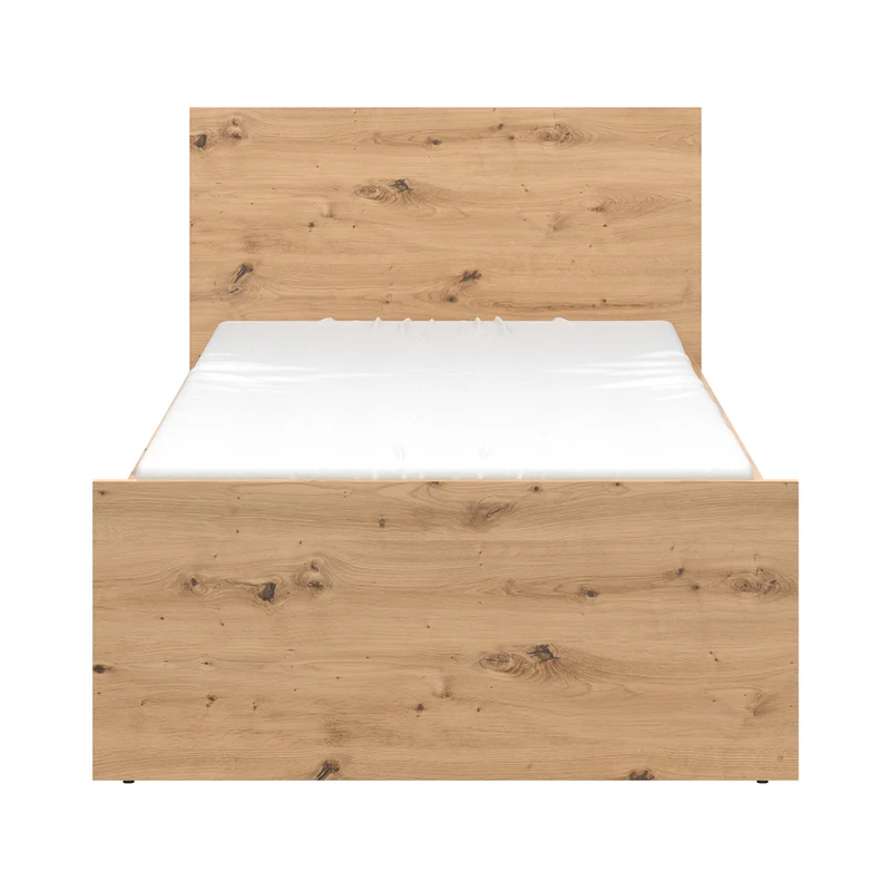 Lit 90x200 sommier et tiroirs inclus Mao Bois