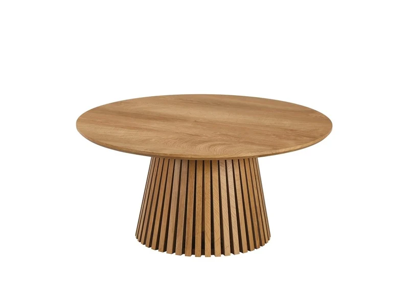 Table basse ronde en bois clair HEKA