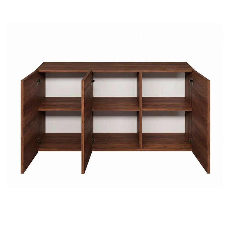 Buffet mural 3 portes Idao Bois foncé