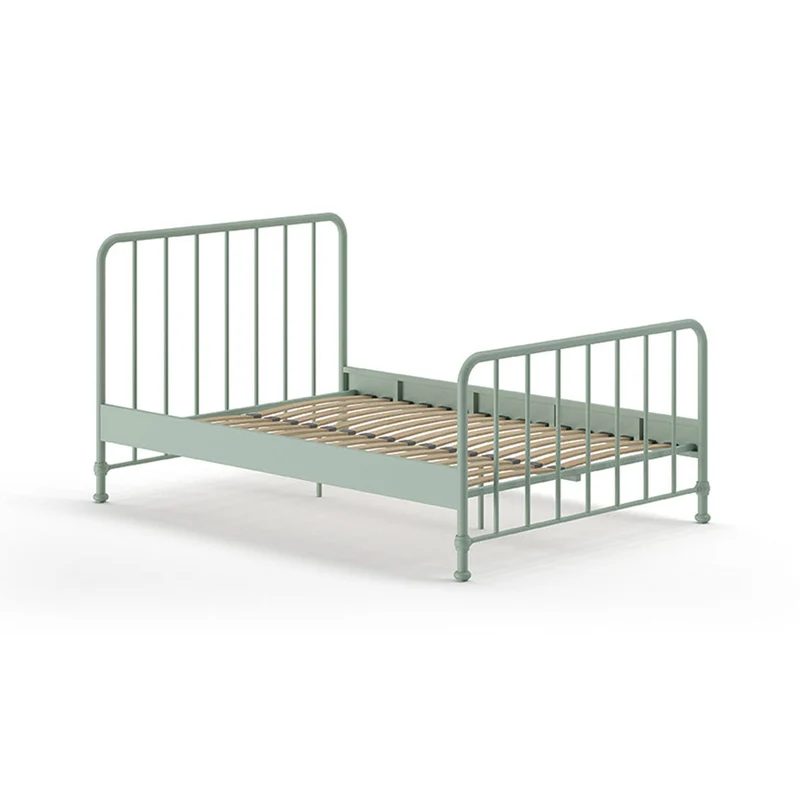Lit 140x200 sommier inclus Vipack Bronxx Vert olive mat
