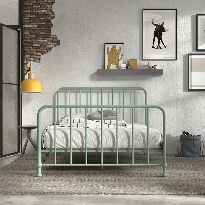 Lit 140x200 sommier inclus Vipack Bronxx Vert olive mat