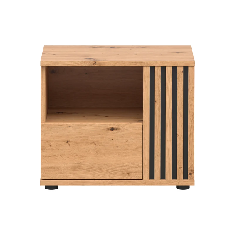 Table de chevet 1 tiroir droite Ezra Bois