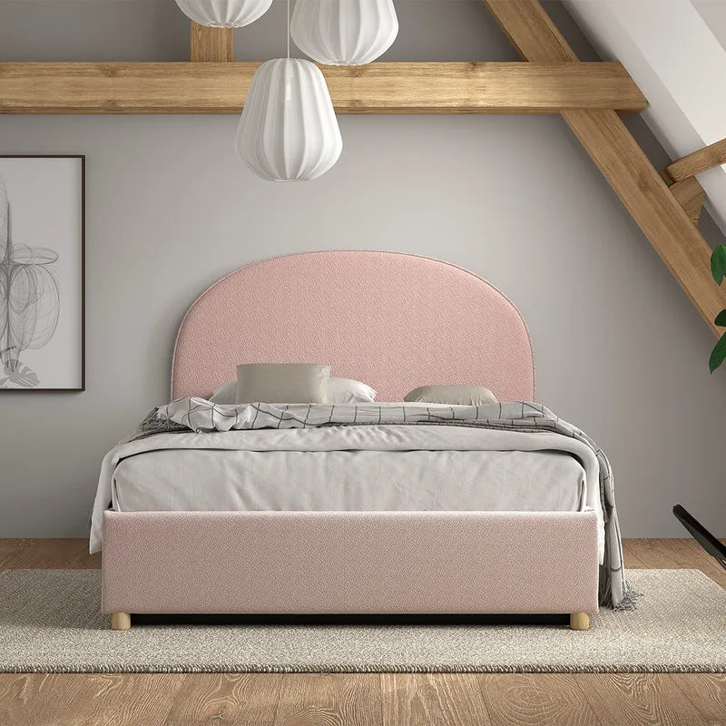 Lit coffre 140x200 sommier inclus Vipack Moon Rose