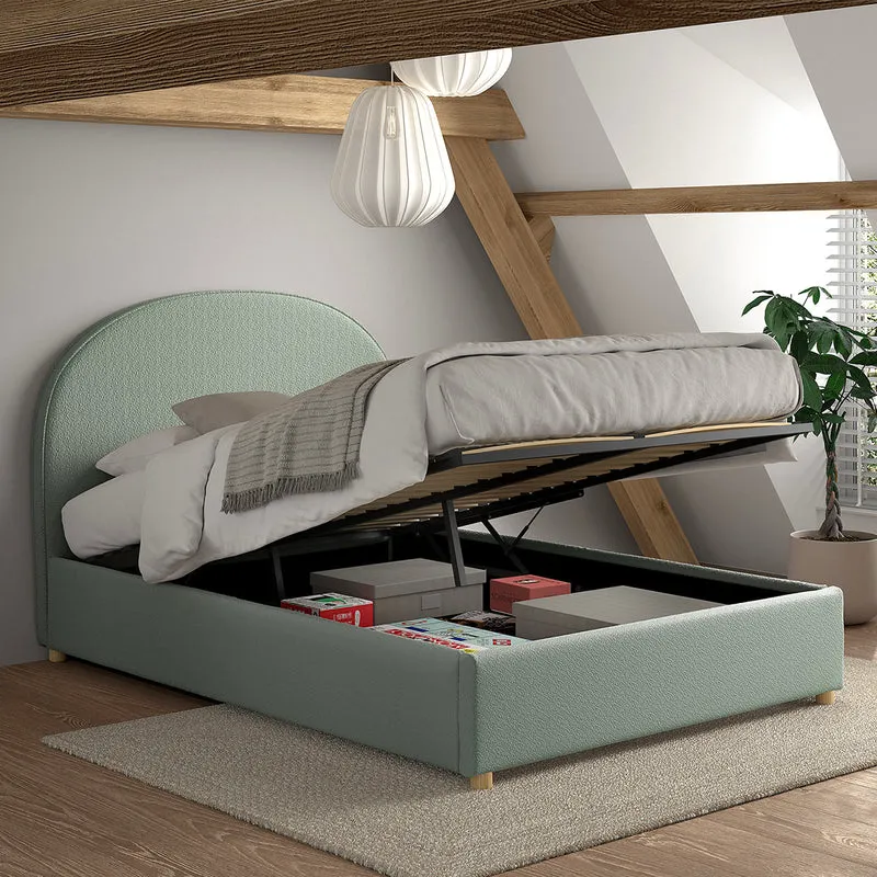 Lit coffre 140x200 sommier inclus Vipack Moon Vert