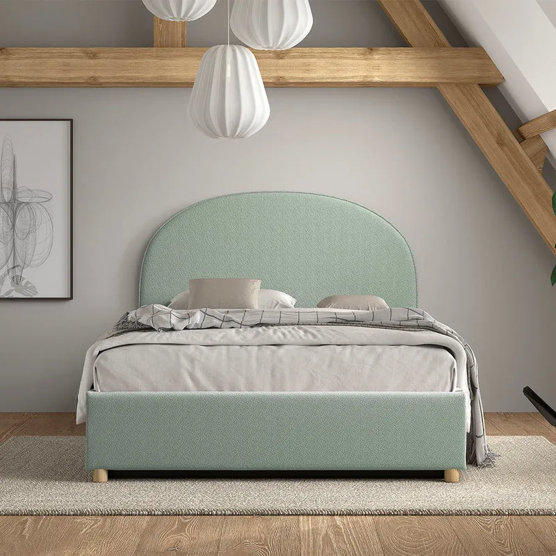 Lit coffre 140x200 sommier inclus Vipack Moon Vert