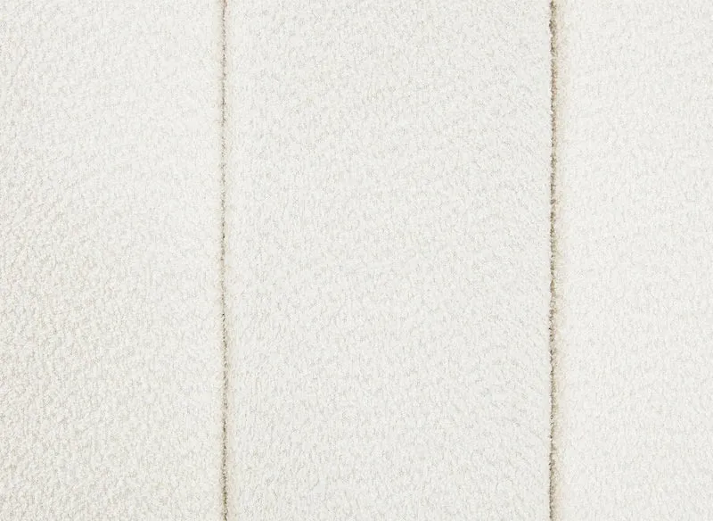 Lit coffre en tissu bouclette beige 160x200 cm GRETA