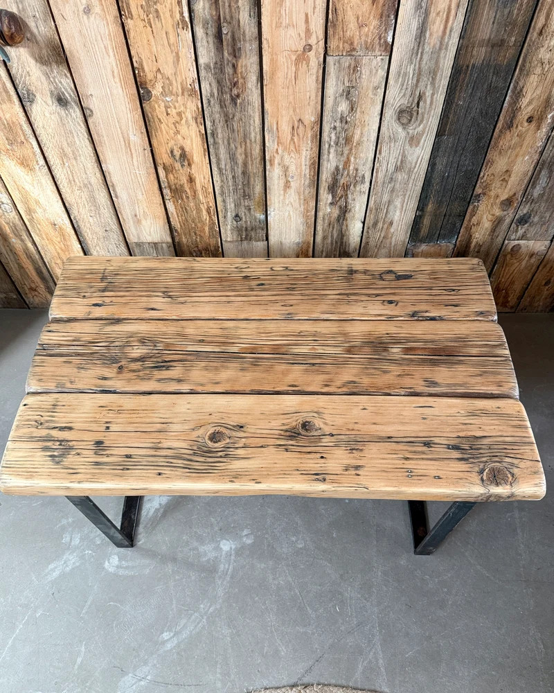 Table basse industrielle vintage (grande)