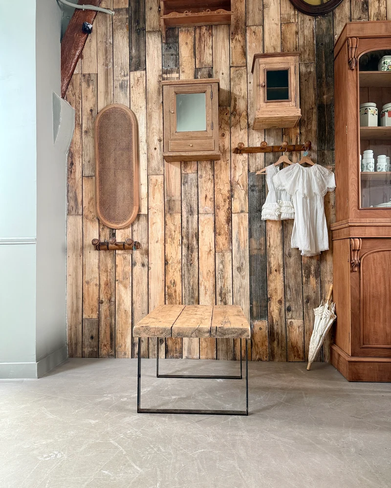 Table basse industrielle vintage (petite)