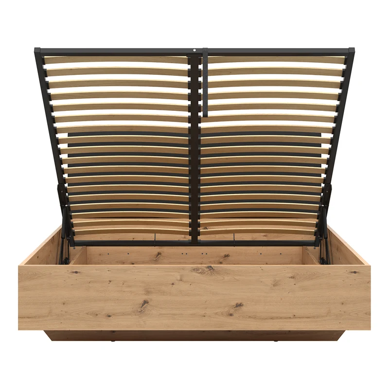 Lit coffre 160x200 sommier inclus Mao Bois