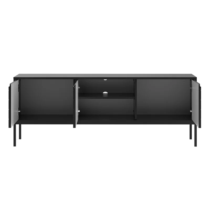 Meuble TV 3 portes 151 cm Daria Noir