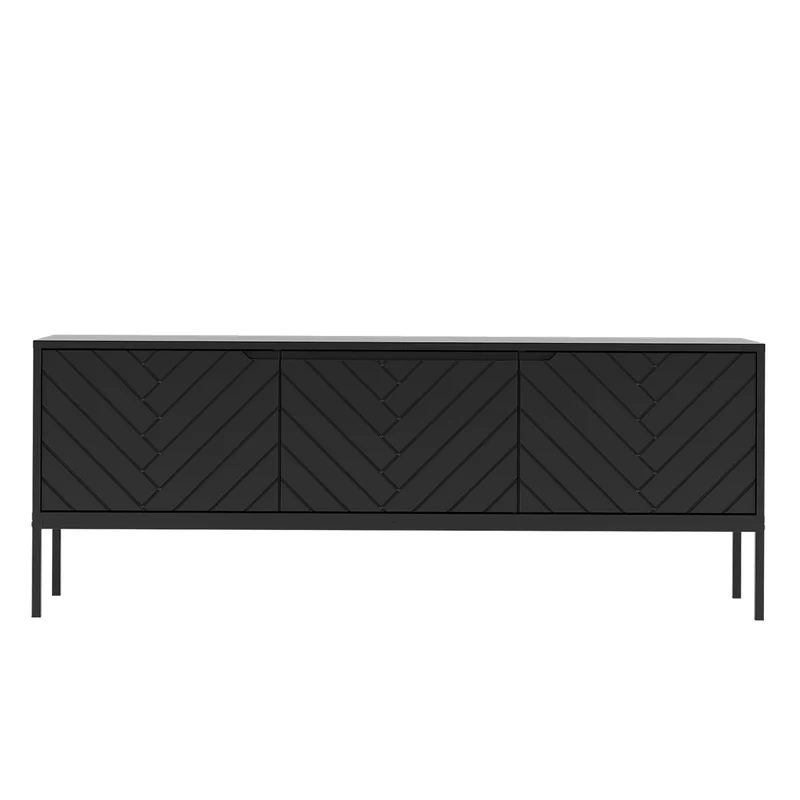 Meuble TV 3 portes 151 cm Daria Noir