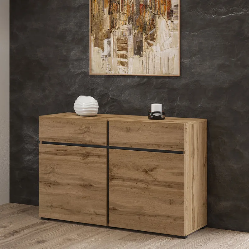 Buffet 2 portes 2 tiroirs Lilia Bois