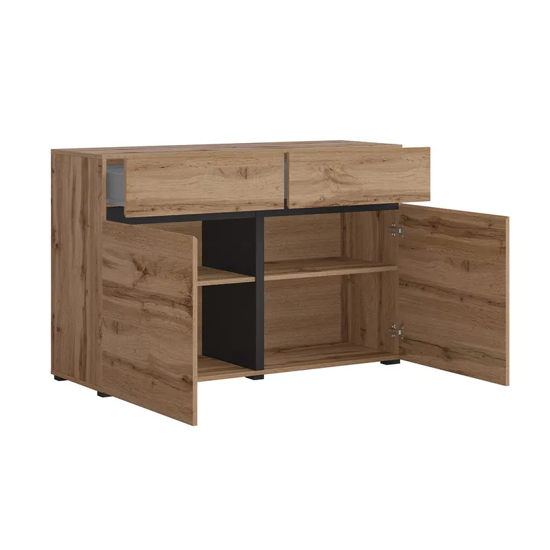 Buffet 2 portes 2 tiroirs Lilia Bois