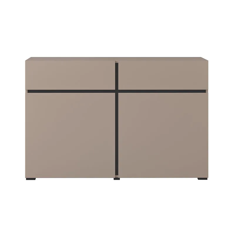 Buffet 2 portes 2 tiroirs Lilia Taupe