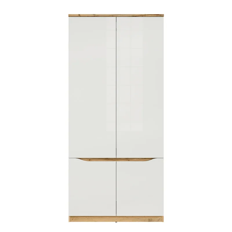 Armoire 2 portes June Blanc et Bois