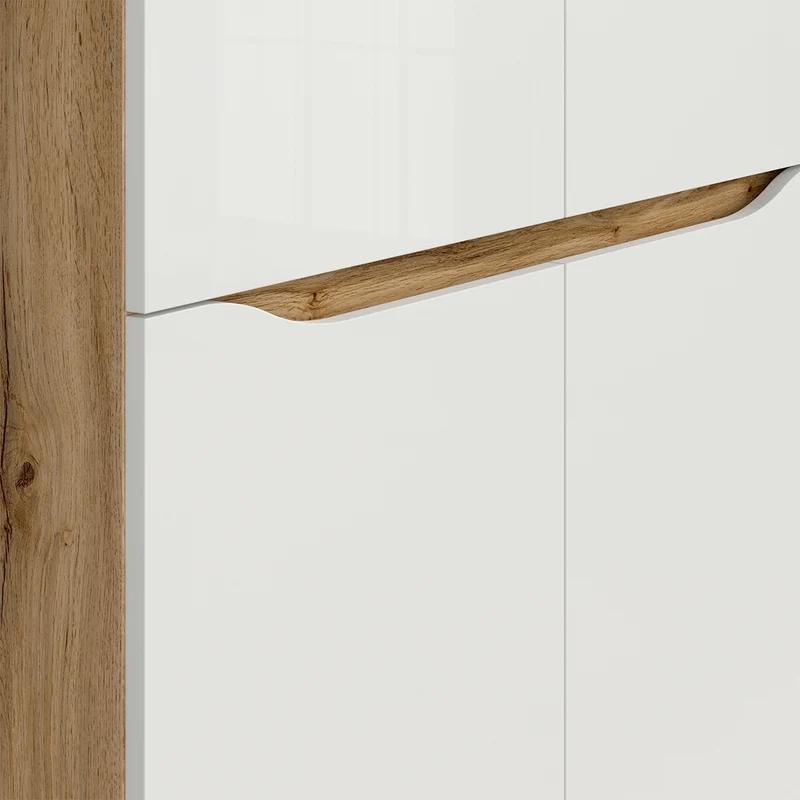 Armoire 2 portes June Blanc et Bois