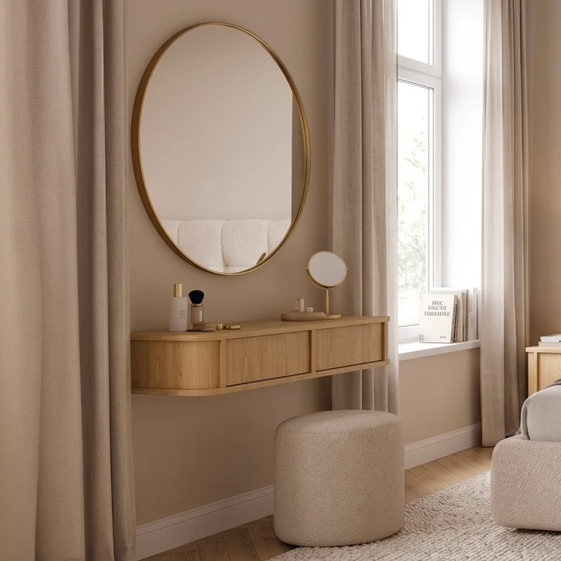 Console coiffeuse murale Halina Bois