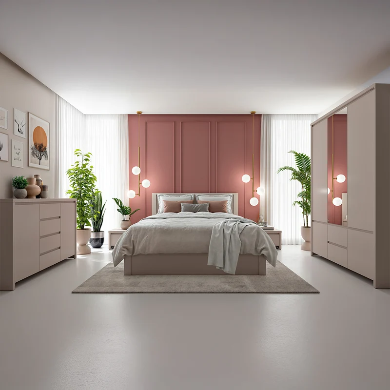 Commode 4 tiroirs Soren Cachemire