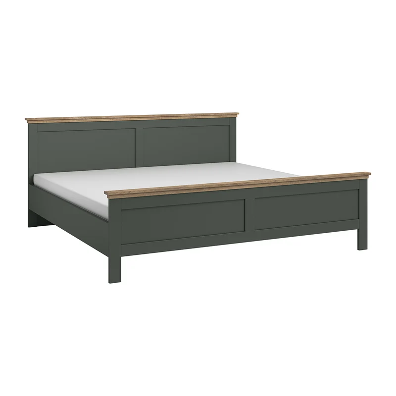 Lit 180x200 sommier inclus Martin Vert et Bois