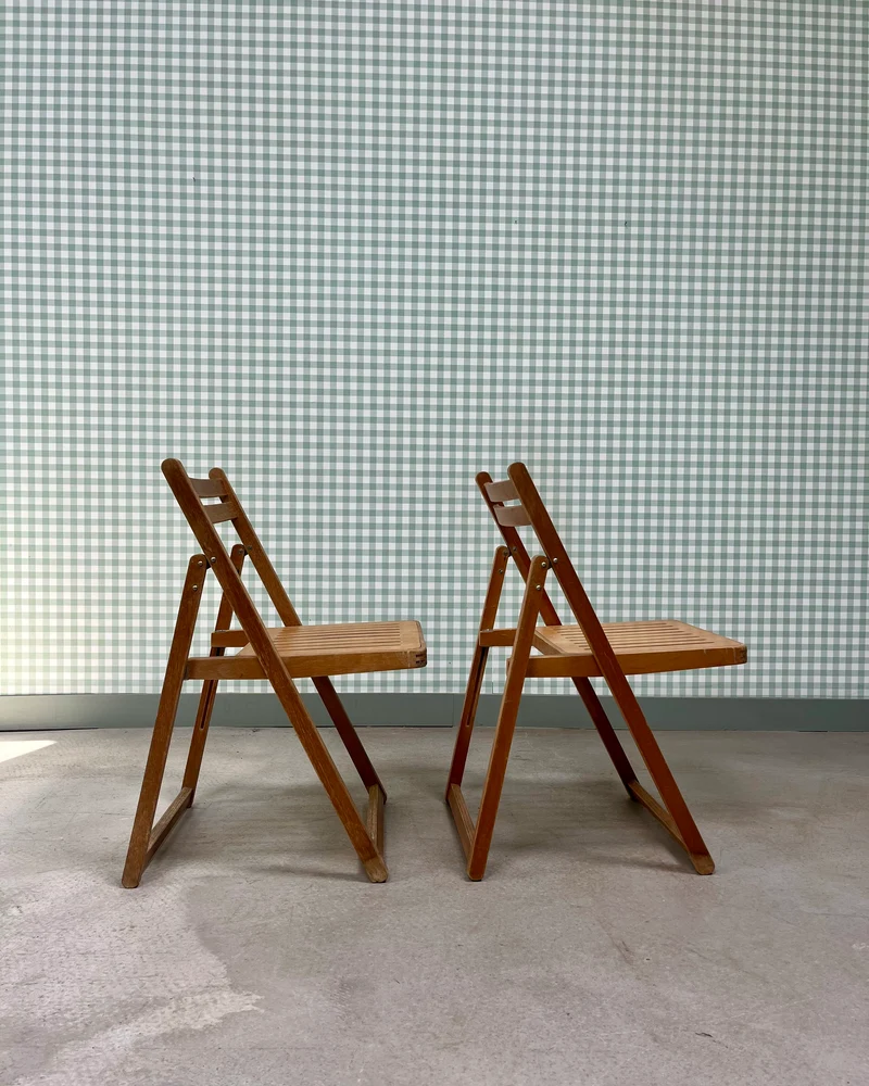 Paire de chaises pliantes 70s