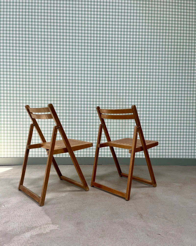 Paire de chaises pliantes 70s