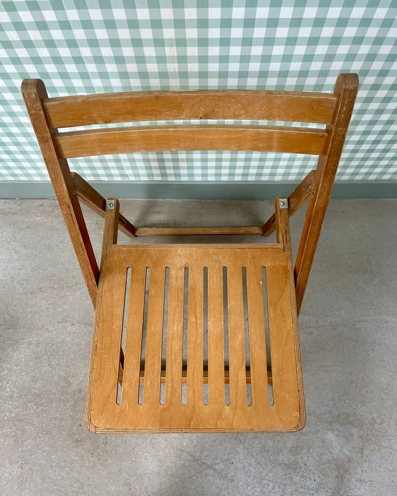 Paire de chaises pliantes 70s