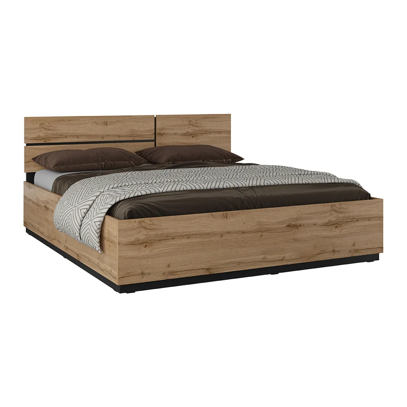 Lit 180x200 sommier inclus Lilia Bois