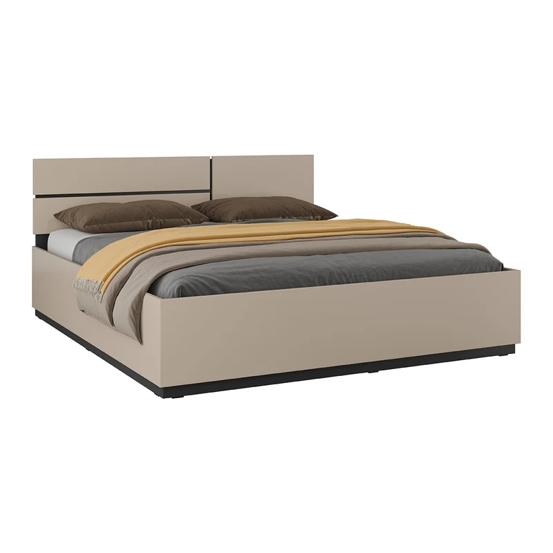 Lit 180x200 sommier inclus Lilia Taupe