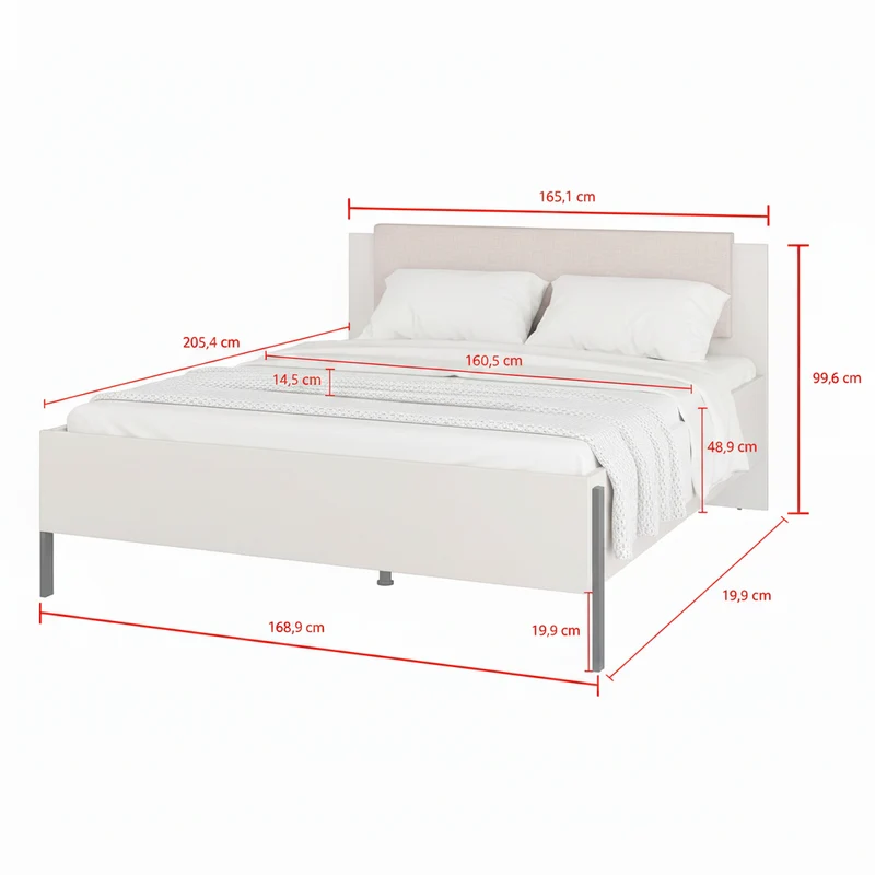 Lit coffre 160x200 sommier inclus Bérénice Cachemire