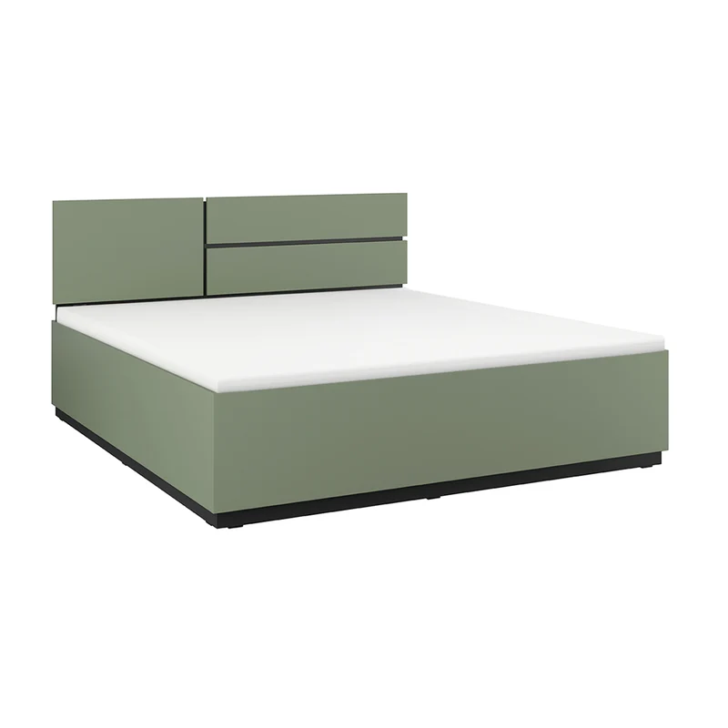 Lit coffre 160x200 sommier inclus Lilia Vert