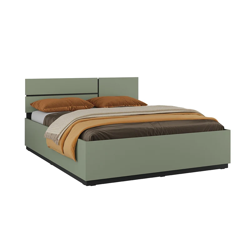 Lit coffre 160x200 sommier inclus Lilia Vert