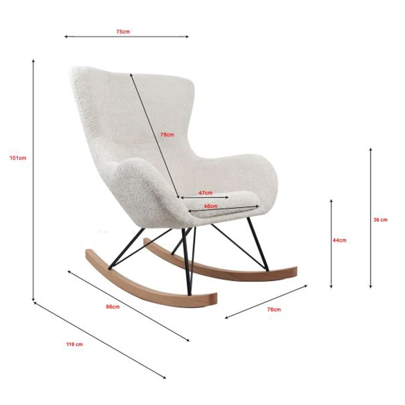 Fauteuil d'allaitement à bascule Vipack Rocky Beige